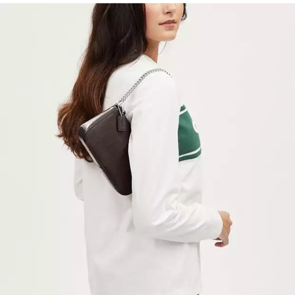 New Coach💟 Nolita 19- Crocodile-embossed Leather Shoulder Bag - Picture 5 of 5